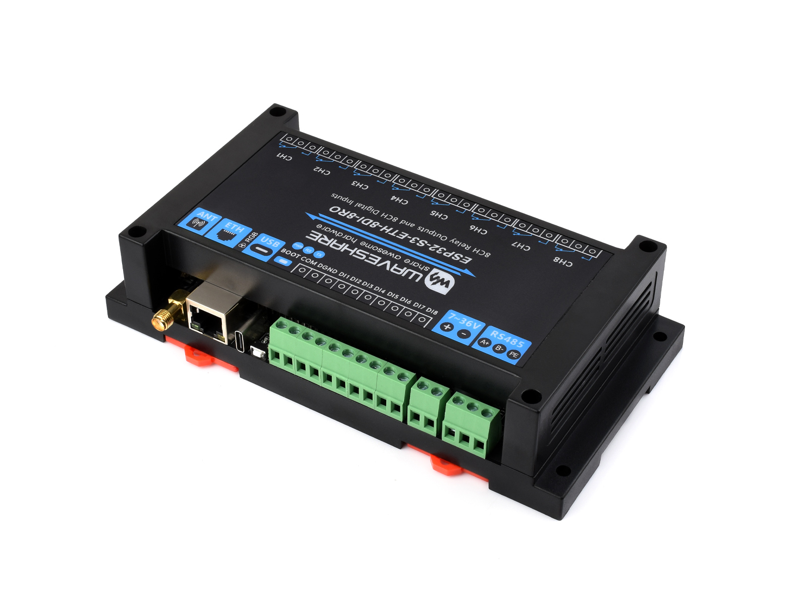 Waveshare Industrial 8-Channel - Esp32 Uart Module ulasan dan harga