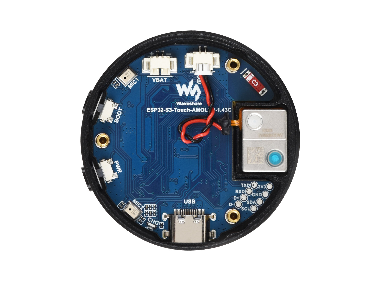 WaveshareESP32-S3 1.43inch AMO - Esp32 S3 ulasan dan harga